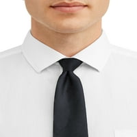 Eşleşen Kravatlı Gümüş Etiket Erkek Uzun Kollu Elbise Gömlek