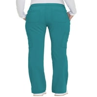 Dickies Advance Tıbbi Scrubs Pantolon Kadınlar için Orta Rise Boot Cut İpli DK200P, XL Petite, Teal Mavi