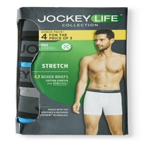 Jockey Life® Erkek Pamuklu Streç Boksör Kısa Bonus Paketi
