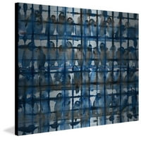 Parvez Tac Kalabalık Mavi Metal Duvar Sanatı