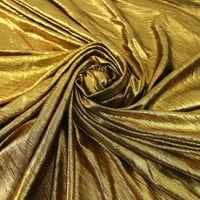 Lamine Parlaklık ile Roma Tekstil Polyester Spande Örgü Kumaş - Altın