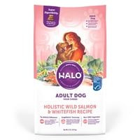 Halo Doğal Kuru Köpek Maması, Yabani Somon ve Beyaz Balık Tarifi, 21 Kiloluk Çanta