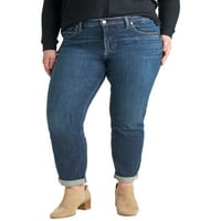 Gümüş Jeans A.Ş. Artı Boyutu Beau Orta Yükselişi İnce Bacak Kot Bel Boyutları 12-24