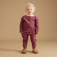 Küçük Yıldız Organik Yürümeye Başlayan Kızların Loungewear Kıyafet Seti, Boyutları 12M-5T