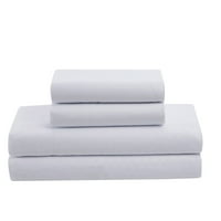 Bir Çantada Armürlü Şerit Yatak Yorgan Çarşaf Yatak Etek Sahte Set İkiz - Beyaz