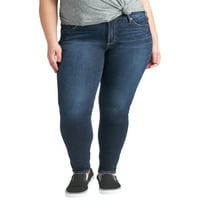 Gümüş Jeans A.Ş. Artı Boyutu Suki Orta Rise Skinny Jeans Bel Boyutları 12-24