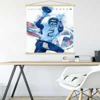 Tennessee Titans - Ahşap Manyetik Çerçeveli Julio Jones Duvar Posteri, 22.375 34