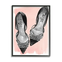 Stupell, Jennifer Paxton Parker'ın Tasarımı olan Pembe, 14'ün üzerinde Modaya Uygun Siyah Topuklu Göz Alıcı Ayakkabılar