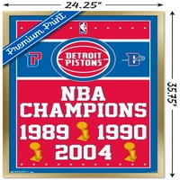Detroit Pistons-Şampiyonlar Duvar Posteri, 22.375 34