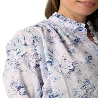Lee® Kadın Uzun Kollu Kutulu Fırfırlı Açılır Gömlek