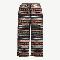 Joyspun Kadın Haccı Örgü Geniş Bacak Pijama Pantolon, S Beden 3X