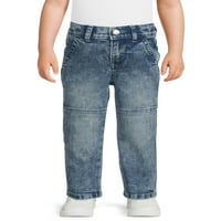Wonder Nation Bebek ve Yürümeye Başlayan Erkek Düz Bacak Kot Pantolon, Beden 12M-5T
