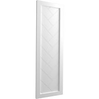 Ekena Millwork 12 W 60 H Gerçek Fit PVC Tek Panel Balıksırtı Modern Stil Sabit Montajlı Panjurlar, Beyaz