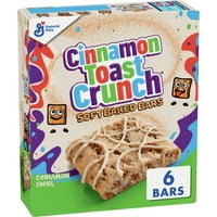 Tarçınlı Tost Crunch Yumuşak Pişmiş Çiğnenebilir Tahıl İkram Barları, Snack Barlar, ct