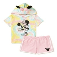 Disney Minnie Mouse Özel Kızlar Cosplay Hood ve Şort, 2 Parça Kıyafet Seti, Boyutları 4-10