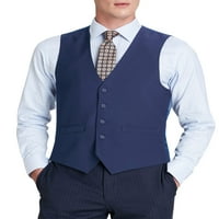 Erkek V Yaka Takım Elbise Yelek Düğmesi resmi kıyafet Yelek Düzenli Fit Takım Elbise Yelek Yelek Erkekler için