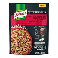 Knorr One Skillet Meals Başlangıç Bifteği ve Biberler Kahverengi Pirinç ve Kinoa 5. oz