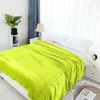 Benzersiz Pazarlık Katı Baskı Mikrofiber Peluş yatak battaniyesi Yeşil Kral