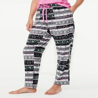 Joyspun Kadın Baskılı Pazen Uyku Pantolonu, XS - 3X Arası Bedenler