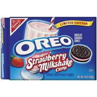 Nabisco Oreo Çilekli Milkshake Kremalı Çikolatalı Sandviç Kurabiye Sınırlı Sayıda, Oz