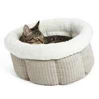 Sheri'den En iyi Arkadaşlar Cozy Mason Cuddle Cup Evcil Kedi Yatağı, Standart İstiridye