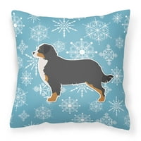 Kış kar tanesi Bernese dağ köpeği kumaş dekoratif yastık