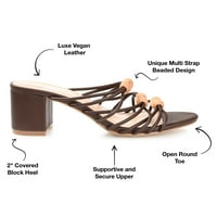 Journee Koleksiyonu Bayan Kennadi Çok Kayışlı Blok Topuklu Sandalet