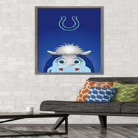 Indianapolis Colts-S. Preston Maskot Mavi Duvar Posteri, 22.375 34