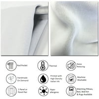 Designart 'Turuncu ve Beyaz Spiral' Modern ve Çağdaş Karartma Perde Paneli