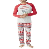 Erkekler Neşeli Her Şey Aile Pijama Takımı