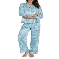 Gizli Hazineler Kadın ve kadın Artı Saten Pijama Uyku Seti