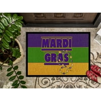 Carolines Hazineleri 8388 MAT Mardi Gras paspas Kapalı Halı veya Açık Karşılama Mat Paspas, 18 H 27 W, çok renkli
