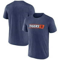 Erkek Fanatikleri Markalı Heather Donanma Detroit Tigers Güçlü Swat T-Shirt
