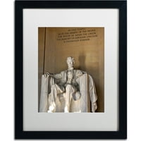 Marka Güzel Sanatlar Lincoln Anıtı 2 CATeyes tarafından Tuval Sanatı, Beyaz Mat, Siyah Çerçeve