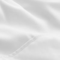 Bir Çantada Çıplak Ev Mikrofiber 7 Parçalı Beyaz ve Beyaz Yatak, Bölünmüş Kafa Fle King