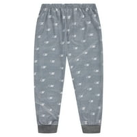 Başlangıç Erkek Uzun Kollu Üst Pantolon 2 Parçalı Pijama Uyku Seti, 4-14 Beden