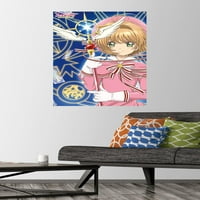 Cardcaptor Sakura: Raptiyeli Şeffaf Kart Anahtarlı Görsel Duvar Posteri, 22.375 34