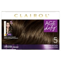 Clairol Yaşa Meydan Okuyan Kalıcı Saç Boyası Krem Üçlü Formül Saç Rengi, Orta Kah erengi
