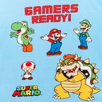 Super Mario Bros Erkek Pamuklu Pijama Takımı, 4'lü, 4-10 Beden