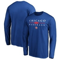 Erkek Fanatikleri Markalı Kraliyet Chicago Cubs Üst Gücü Uzun Kollu T-Shirt